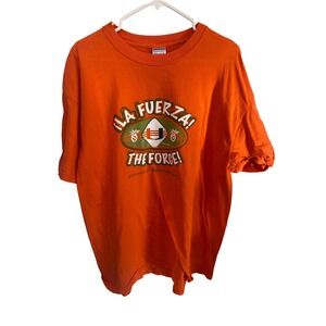 University of Miami Hurricanes La Fuerza The Force Orange T Shirt Mens XL Gildan